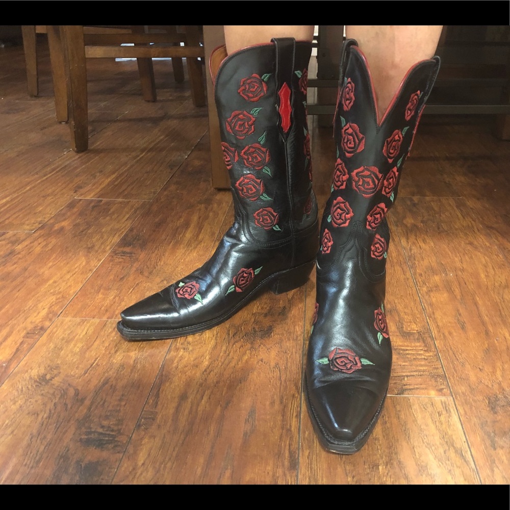 Black Lucchese embroidered 1883 cowgirl boots